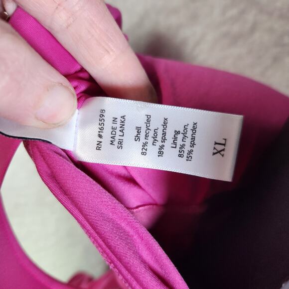 Andie The Capri One Piece Swimsuit Orchid Pink XL V Neck Wrap Slimming Modest - Picture 7 of 14